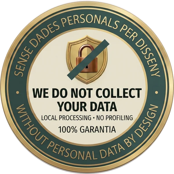 Segell No Data Found: sense dades personals per disseny